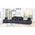 thumbnail image 2 of Coaster Cyrus Top Grain Leather Home Theater Upholstered Console Black, 2 of 3