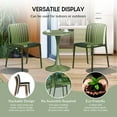 thumbnail image 4 of WestinTrends Playa 7-Piece Outdoor Patio Dining Table Set With Stackable Patio Chairs, Olive Green, 4 of 16