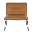 thumbnail image 5 of Belen Kox Casper Industrial Accent Chair in Black Metal and Camel Faux Leather, 5 of 8