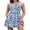 Blue Floral Printed, variant on Built in Bra Summer Dress for Womens Casual Beach Sundress Flowy Halter Dress with Pockets