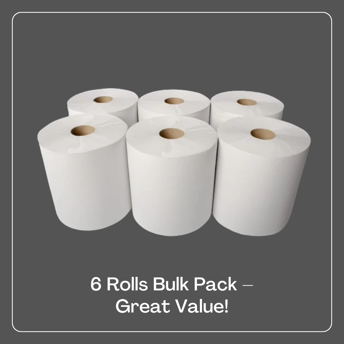 Karat Commercial Paper Towel Rolls, White, 1-Ply, 6 Rolls photo 5