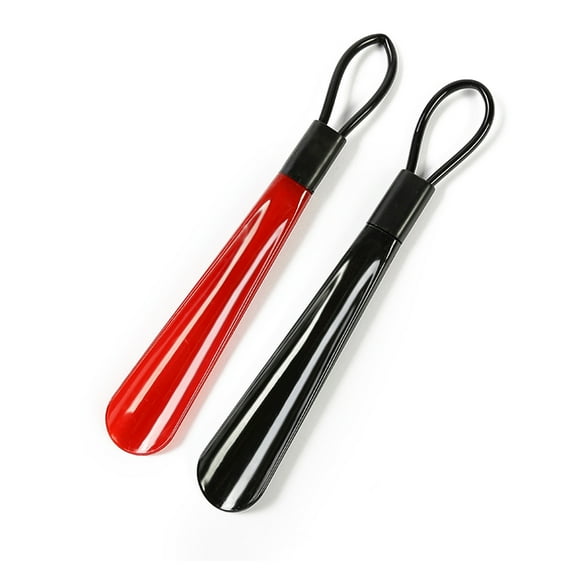 MLINS Plastic Shoe Horn with Strap Shoehorns for Men Women Kids (Random Color)