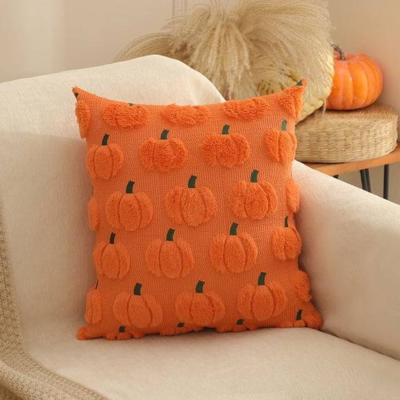 pstuiky Funda de cojín de Halloween con diseño de calabaza, ideal para decorar el sofá o la sala de estar. Medidas: 45 x 45 cm.