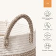 thumbnail image 3 of Grencareu Large Laundry Hamper, 1-Bin Durable Cotton Linen Laundry Basket, 21.7" x 15.8", 3 of 10