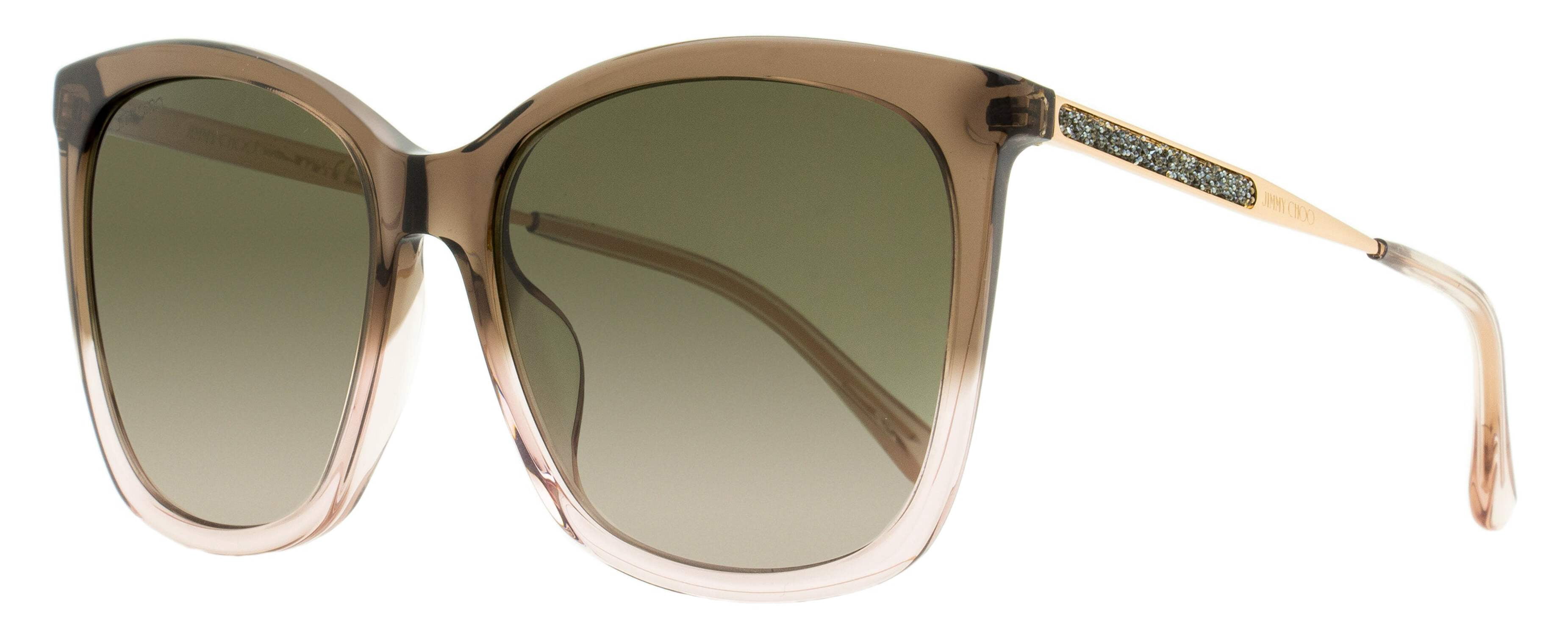 Jimmy Choo Rectangular Sunglasses Olye 08M70 Brown-Nude/Gold 52mm Jimmy Choo Women main image 3