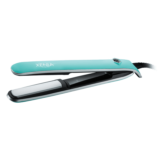 Xenia Paris Sleek 1" Professional Hair Straightener (Rubber Touch)-Turquoise