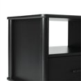 thumbnail image 3 of 20" Spindle Leg Solid Wood Nightstand - Black, 3 of 12