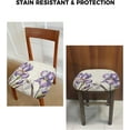 thumbnail image 6 of Elegant Purple Flower Chair Seat Covers for Dining Room Stretch Chair Seat Covers Set of 4, Chair Seat Protector Cushion Slipcovers for Kitchen Restaurant Office Vintage Farmhouse Floral, 6 of 6