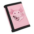 thumbnail image 2 of Chririnla Pink Axolotl Waterproof Trifold Card Wallet, Elastic Polyester Toddlers Wallet Easy to Access Coin Storage for Daily Use Outdoor Travel, 2 of 6