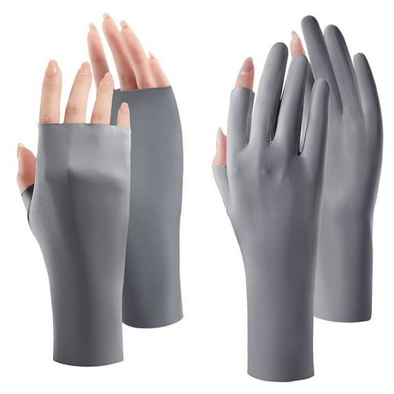 2 Pairs Sunblock Gloves Protection Driving Gloves Summer Outdoor Gloves for Women and Girls