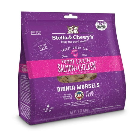 UPC: 0186011001271 | Stella and Chewy s Salmon & Chicken Dinner Morsels Freeze-Dried Dry Cat Food  18 oz.