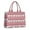 Red And White, variant on Large Capacity Tote Bag,Red Christmas Deer Pattern Handbag Fashion Luxury Tote Bag,15.7"x13"x 5.1" Inches,Laptop Compatible