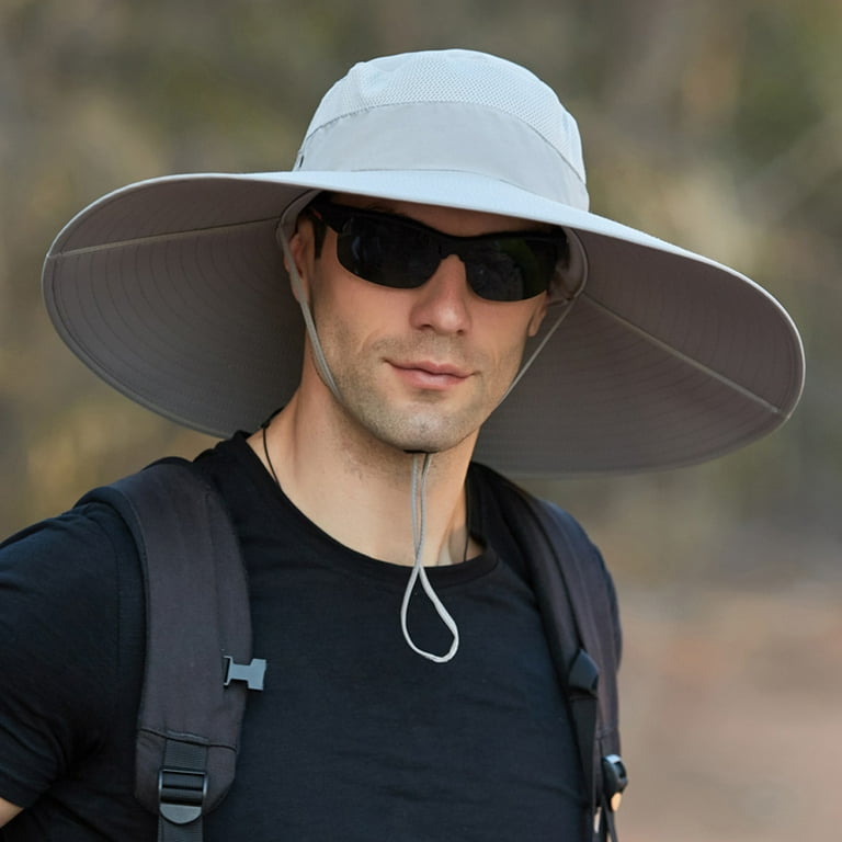 Beppter Bucket Hat Sun UV Protection Hat Men Outdoor Sun Fisherman Foldable  Bucket Hat Double Faced Cap Grey 