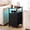 Black, variant on Nightstand with Charging Station, Narrow End Table Side Table with 3 Fabric Drawers and Storage Shelf, Small LED Bedside Table for Living Room Bedroom, Black