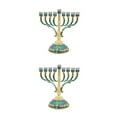 thumbnail image 4 of Baohd Rétro Hanukkah Menorah Style Européen Fournitures Ornements Type D 2 Pcs, 4 of 6