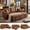 Brown, variant on LLappuil Sectional Sofa, 71" Sectional Couch Convertible Sofa Bed, Pull Out Sofa Bed Full Size with Storage Chaise for Living Room, Foil Fabric Brown