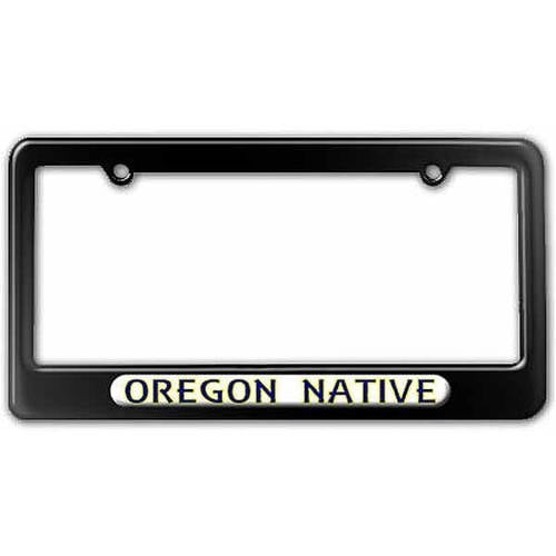 Oregon Native, State Pride License Plate Tag Frame, Multiple Colors