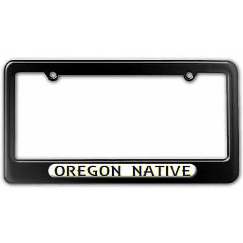 Oregon Native, State Pride License Plate Tag Frame, Multiple Colors