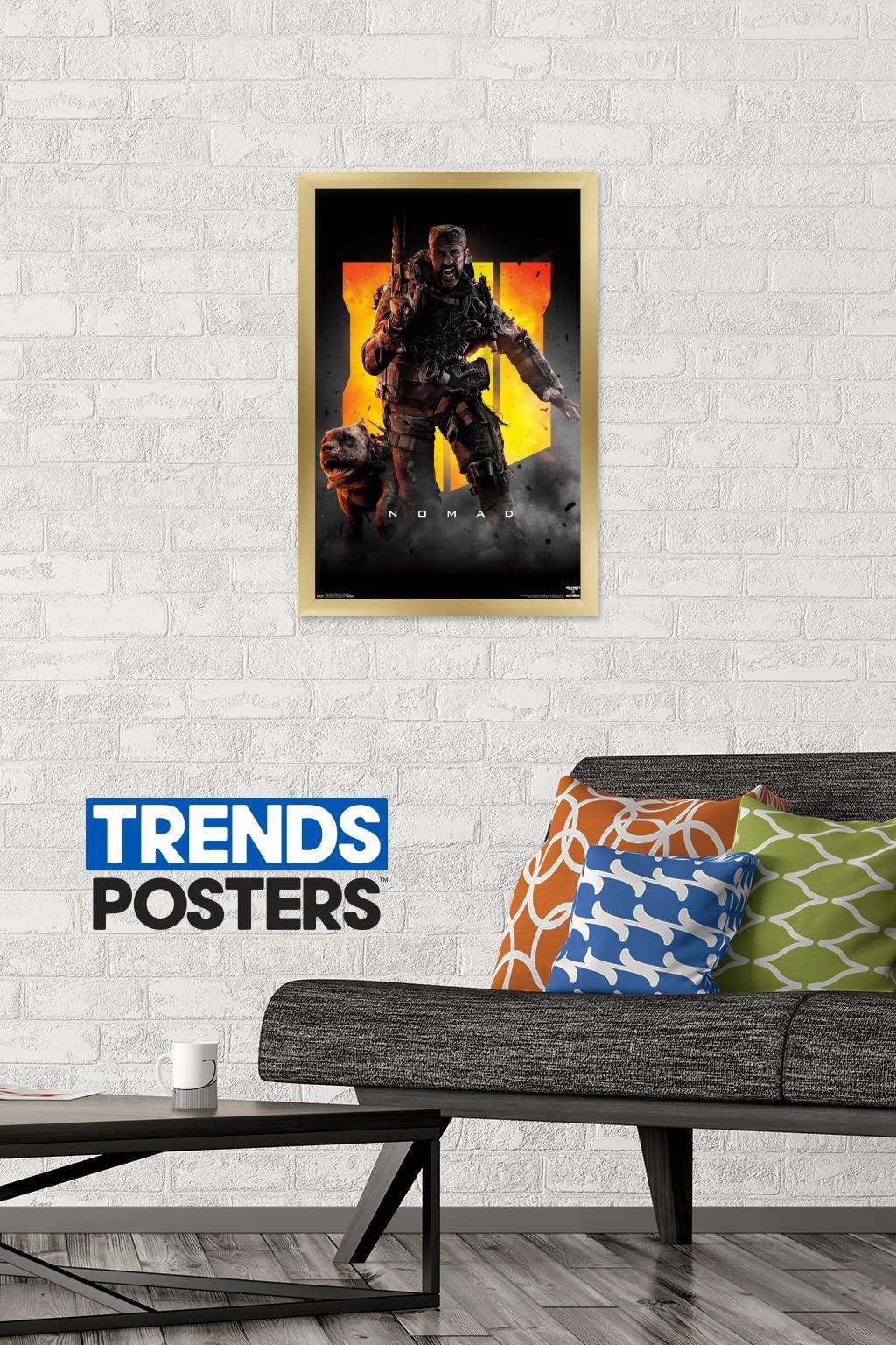 Call of Duty: Black Ops 4 - Nomad Key Art Wall Poster, 14.725" x 22.375", Framed