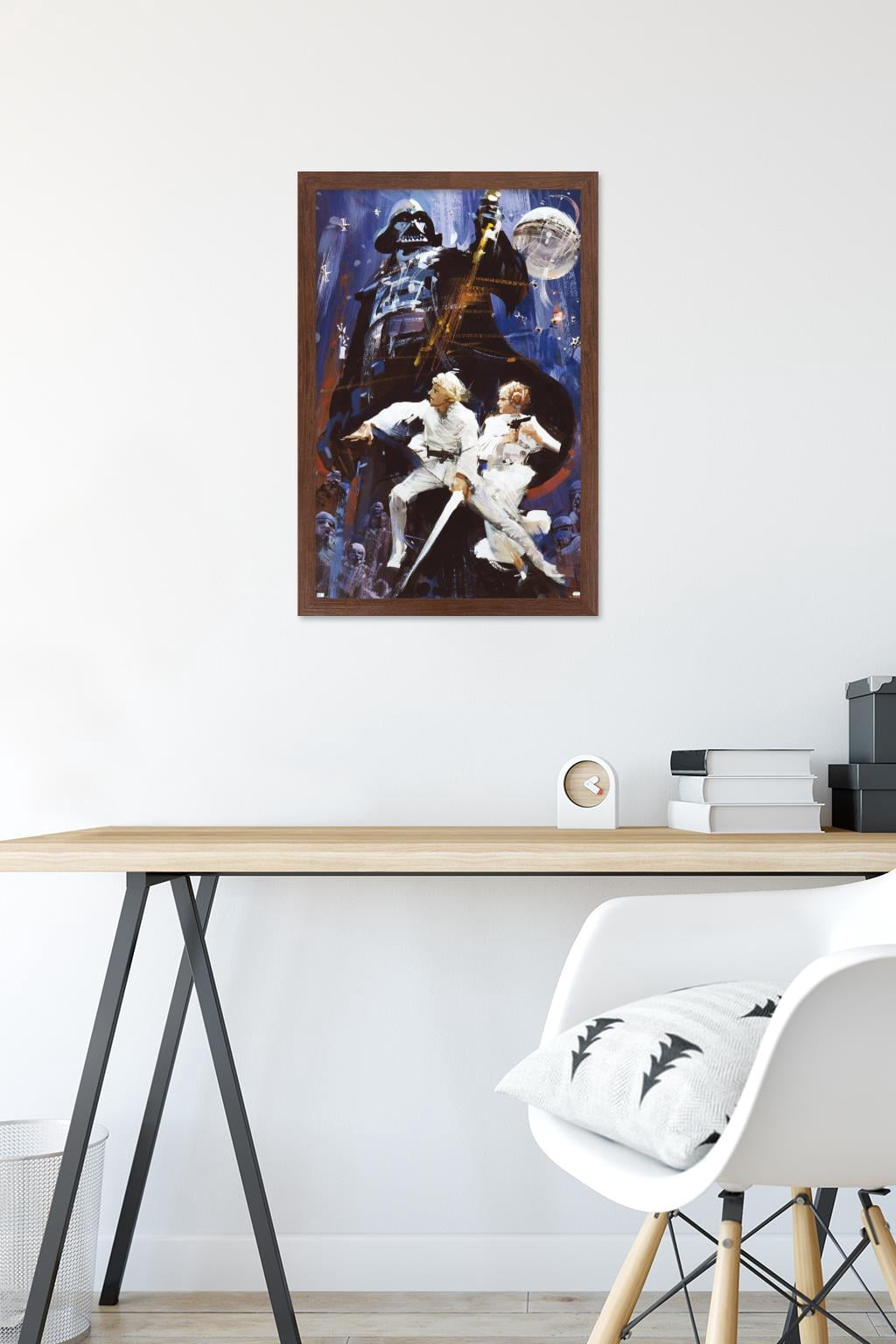 Star Wars: A New Hope - Illustrated One Sheet Wall Poster, 14.725" x 22.375" Framed