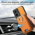thumbnail image 7 of Case Designed for Motorola Moto G Power 5G 2024, Classic Business Anti-falling Detachable Magnetic Card Holder Bag Support Car Magnetic Mount with Finger Ring Kicktand Phone Case Cover - Yellow, 7 of 7