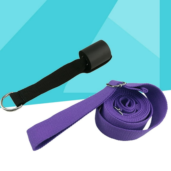 WHAMVOX Durable Yoga Strap Cotton Exercise Straps for Yoga Stretching General Fitness (Deep Purple)