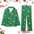 thumbnail image 2 of Jkety Silk Christmas Pajamas for Family - Matching Satin Pajamas Sets Long Sleeve Button Down Comfy Loungewear Sets, 2 of 5