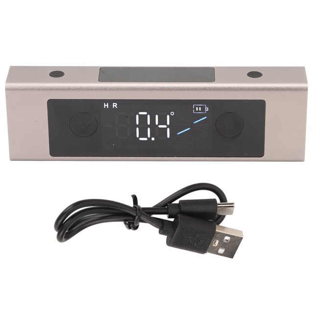 Inclinómetro digital transportador de un solo eje 4 x 90° con pantalla LED de doble cara inteligente y medidor de ángulos láser