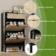 thumbnail image 5 of QinaQin Zapatero angosto con 2 compartimentos abatibles y patas metálicas, organizador compacto para entrada, pasillo, foyer o departamento, 5 of 7
