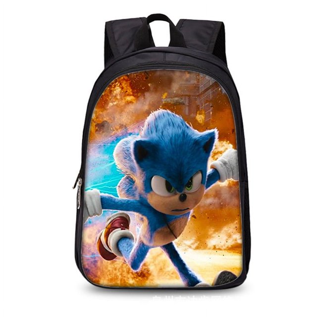 Sonic Male And Female Student Backpack, Student Bag, 3D Printing, Game Characters, Travel Bag-week