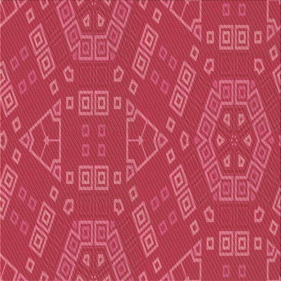 Ahgly Company Indoor Square Patterned Pink Lemonade Pink Area Rugs, 8' Square