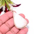 thumbnail image 2 of White Scolecite - India Gemstone 925 Sterling Silver Handmade Pendant 2.34" P6, 2 of 3