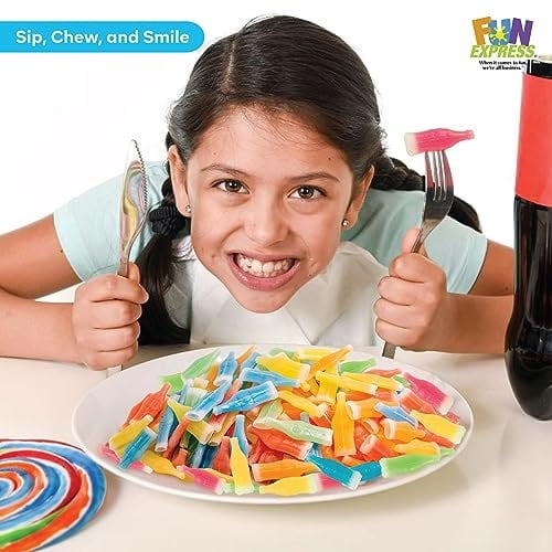 Nik-L-Nip, Wax Bottles, 50 Pieces, Edibles with Liquid Candy
