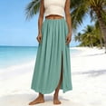 thumbnail image 2 of GUACER High Waisted Maxi Skirt for Women Side Slit Boho Flowy Long Skirt Casual Summer Beach Skirts, 2 of 6