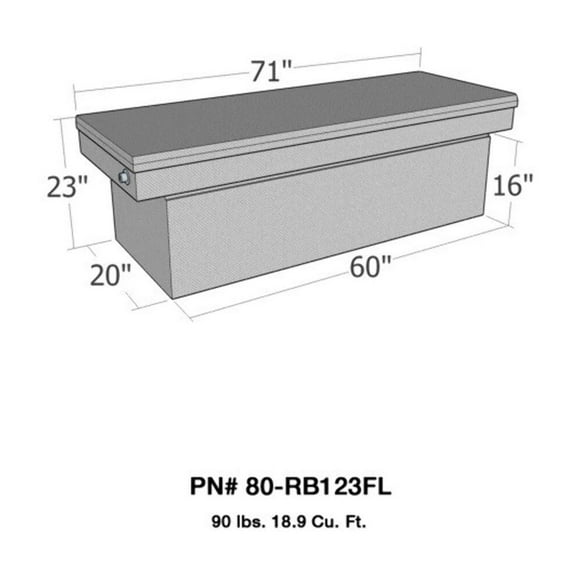 Westin Brute Pro Series Full Lid Crossover Tool Box (Polished)