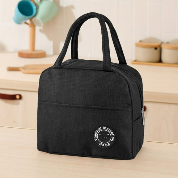 Lunch Bag 2 Bento with Insulated Aluminum Foil for Portable Heat Retention and Thickened Ice Pack Thermal Tote for Everyday Meals