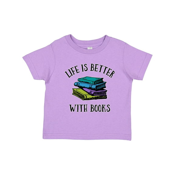 Inktastic Life's Better with Books Boys or Girls Toddler T-Shirt