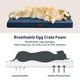 thumbnail image 5 of Bfpethome Cama Para Perros Grandes, Impermeable, Ortopédica, Con Funda Extraíble Y Lavable, Espuma Para Huevos, 30.0 X 20.0 In, Color Azul Marino, 5 of 5