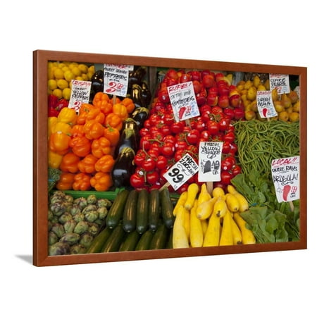 Pike Place Market Signs, Seattle, Washington, USA Framed Print Wall Art By Jamie & Judy Wild