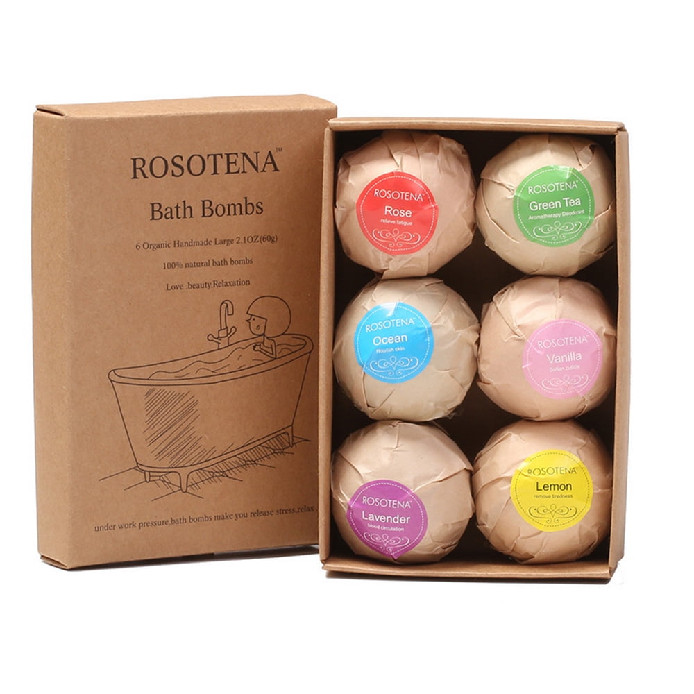 6pcs Bath Bombs Gift Set, Kid Safe, Best Birthday Gift for Women, Mother,  Christmas