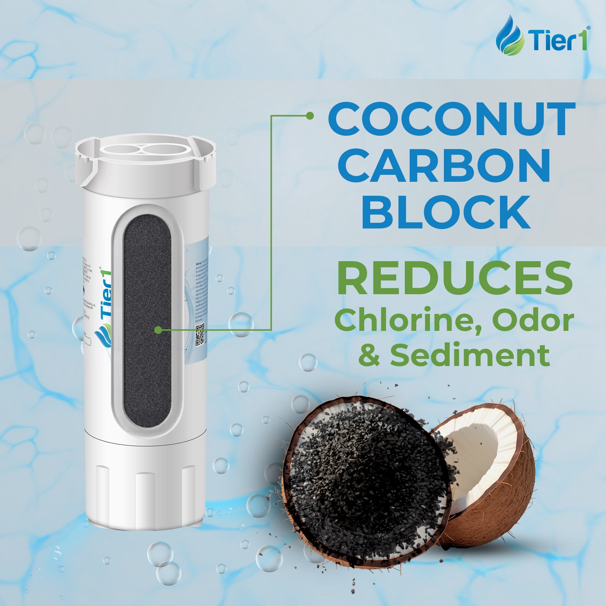 Tier1 XWF Refrigerator Water Filter 3-pk | Replacement for GE XWF, WR17X30702, GBE21, GDE21, GDE25, GFE24, GFE26, GNE21, Fridge Filter