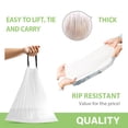 thumbnail image 4 of Teivio 10 Gallon Drawstring Trash Bags 60 Counts Medium Kitchen Garbage Bags fit 30-35 Liter Garbage Bin, Large Trash Can Liners for Home, Office, Light Residential Waste Outdoor Lawn Bags, White, 4 of 7