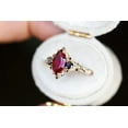 thumbnail image 2 of Hitanshu Jewels Marquise Cut Pink CZ 14K Yellow Gold Finish Engagement Wedding Ring, 2 of 6