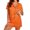 Orange, variant on IDALL Pajama Sets for Women 2 Piece Womens Pajama Sets Silk Pajamas for Women Satin Silk Loungewear Sets Sleepwear Set Two Sets Pijamas De Mujer Womens Loungewear Set Black L
