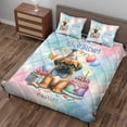 thumbnail image 3 of Happy Birthday Cute Puppy Mastiff with Cake Gifts Party Hat Quilt Bedding Set Mastiffs Dog Lover Gifts Idea 1 Blanket Bed Cover 2 Pillowcases - 00029, 3 of 5