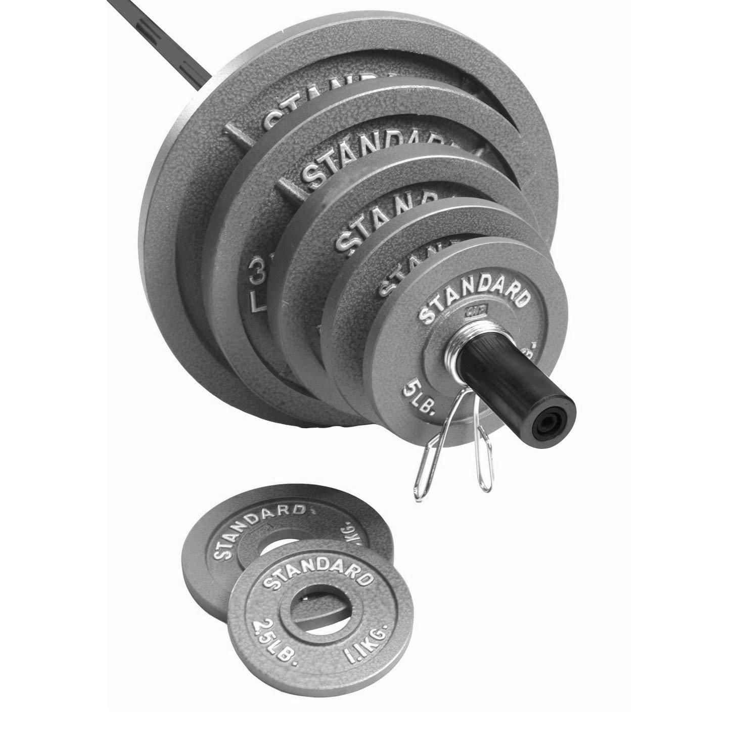 CAP Barbell 2-Inch Olympic Cast Iron Weight Plate, Grey