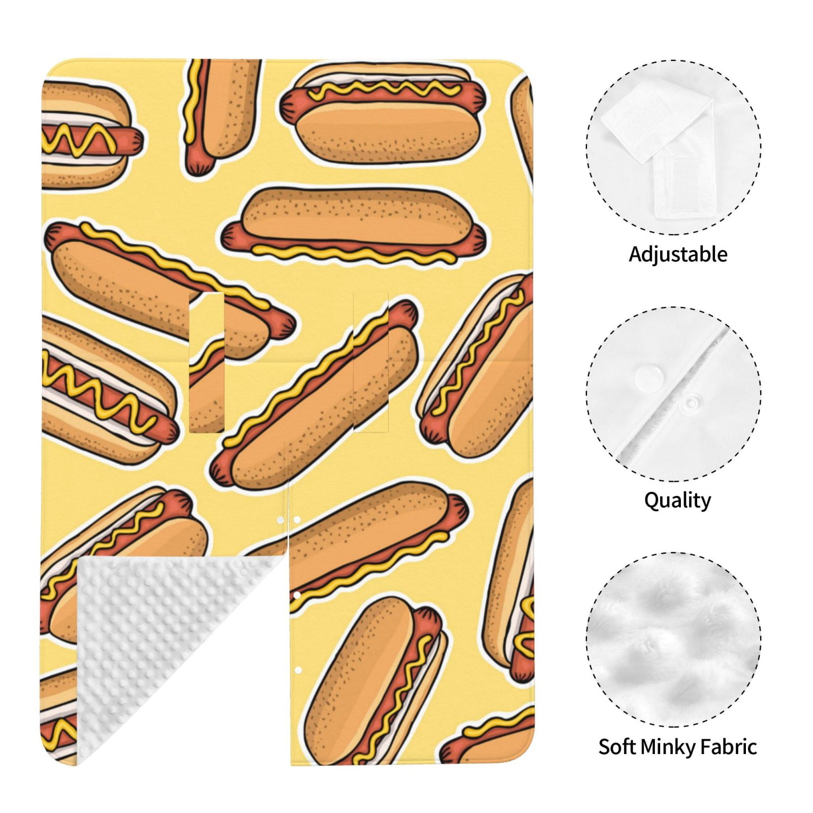 Naloa Hot Dogs Baby Car Seat Cover, Breathable Baby Carrier Cover, Multiuse Baby Carrier Cover & Nursing Breastfeeding Cover