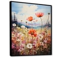thumbnail image 2 of Designart "Meadow Wildflower Euphony" Floral & Botanical Floater Framed Wall Art Living Room, 2 of 7