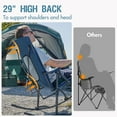 thumbnail image 4 of Oversized Folding Rocking Camping Chair Portable Outdoor Rocker with High Back Hard Armrests Carry Bag, Supports 400 lbs, Mesh Back, 4 of 8