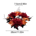 thumbnail image 3 of Fall Halloween Decoration for Home Indoor Outdoor Clearance Under $5.00!Halloween Autumns Harvests And Thanksgiving Table Decoration And Artificial Sunflower And Maple Leaf Candle Ring/Wreath, 3 of 6